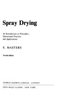 Spray Drying: An Introduction to Principles, Operational Practice, and Applications - Scanned Pdf